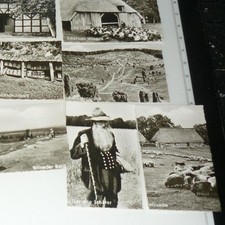 Lot of 13 MINIATURE Vintage German Postcards Lüneburger Heide Tiny 1.5x2.5