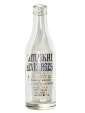 Vintage Molokai Beverages Hawaii Glass Bottle Fair Condition picture