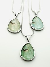 Real Luna Moth Wing Pendant Butterfly Jewelry Y2K Moth Taxidermy Insect Necklace picture