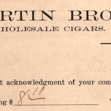 1900 Waterloo, IA Postcard Martin Bros Wholesale Cigars Postal Card Fort Dodge picture