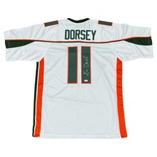 Ken Dorsey Autographed Miami (White #11) Custom Stitched Jersey - JSA picture