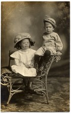 RPPC Down Syndrome Handsome Child, Studio Portrait , Ca.1912 picture