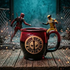Iron Bean Coffee 2024 DEADPOOL Mug Cup Black Red 324/500 SUNSET HILL USA NEW picture