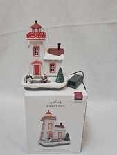2018 Hallmark Keepsake Holiday Lighthouse Christmas Ornament #7 Hockey Santa picture