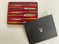Dansk Fjord 6-Piece Stainless Steel Steak Knife Set w/Teak Wood Handles picture