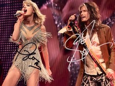 Taylor Swift, Steven Tyler (Aerosmith) Signed 8x10