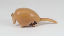 Vintage Folk Art Hand Carved Armadillo Miniature Out of a Nut picture