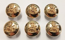 Matching Set 6 British Army Royal Artillery Two Part Mounted Mess Dress Buttons picture