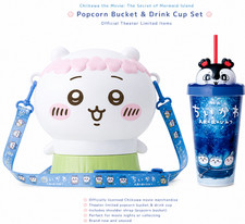 Chiikawa Movie Popcorn Bucket & Drink Cup Set Official Japan Theater Limited picture
