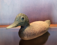 Vintage Hand-Painted Duck Decoy Figurine Decor 7.25