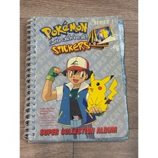 Vintage 1999 Pokemon Artbox Series 1 Sticker Album Super Collection Ash Pikachu picture