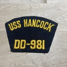 VTG USS Hancock DD-981 Navy Spruance Class Destroyer Ship Patch Decommissioned picture
