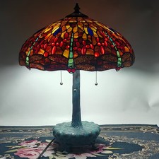 Replica of Tiffany Art Nouveau antique Desk lamp, Bronze US Duty Free picture