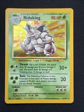 Pokémon Nidoking Holo Rare TCG Card Base Set 11/102 NM picture