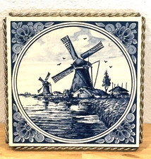 VINTAGE DELFT BLAUW HANDPAINTED WINDMILL 6