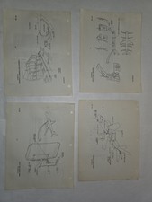 Vintage 1981 Boeing Aircraft Technical Manual Diagrams 4-Sheet Lot Aviation picture