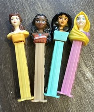 Disney Princesses Pez Dispensers RARE Lot Of 4 BELLE MOANA JASMINE RAPUNZEL picture