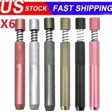 6Pcs Portable Self Cleaning One Hitter Metal Bat Tobacco Smoking Dugout Pipe picture