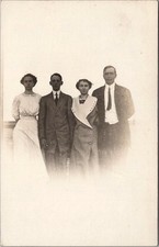 c1910s RPPC Real Photo Postcard Two Young Couples / Teenagers - Unused picture