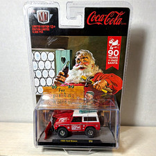 Coca-Cola M2 Machines 1966 Ford Bronco Diecast Repro 90 Years Santa Red/White picture