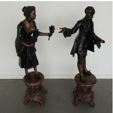 Vintage Bronze Figural Statues (Set of 2) - Original Price $7,999 picture