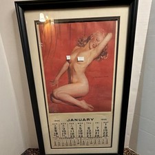 Marilyn Monroe 1955 Golden Dreams Calendar 12 Months Framed Vintage Pin Up Art picture