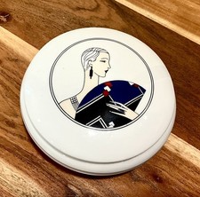Vintage Porcelaine Jacques Lobjoy France Art Deco Lady Cover Dish 5.5
