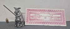 Vintage 2001 Michael Ricker Pewter Cow Fishing Ltd Ed #40 W/ COA 4
