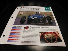 1954-1957 Maserati 250F Spec Sheet Brochure Photo Poster 1955 1956 picture