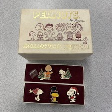 Vintage Lot of 5 SNOOPY Enamel Pins Peanuts Collectible Rare Numbered 258/1000 picture