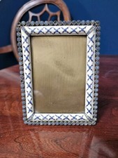 RARE JAY STRONGWATER FLORA & FAUNA DARJEELING PAVE CRYSTAL STONE ENAMEL FRAME picture