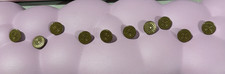 Vintage French Equipements Militaires Gold Tone Uniform Buttons Lot of 10 picture