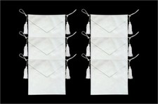 Masonic Candidate / Entered Apprentice Faux Leather Apron All White pack of 6 picture