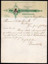 1882 Buffalo NY - Cosack & Co - Lithographers - Color Rare Letter Head Bill picture