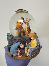 Vintage 1963 Disney Winnie the Pooh Musical Snow Globe Fairy Tales Missing OWL picture