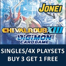 Digimon Chivalrous XIII EX13 EN Single Cards & 4x Playsets picture