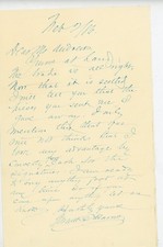 1886 Handwritten Letter Autograph Signature Collecting Trade Mark Harris signed picture