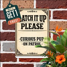 Close The Gate Dog Escape Notice Sign Rustic Outdoor Garden Metal Wall Decor picture