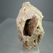 Malachite on Quartz: Morris Pit, Green Lake County, Wisconsin picture