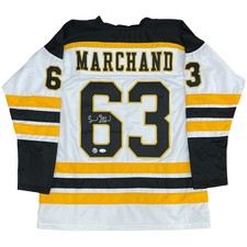 Brad Marchand Autographed Boston (White #63) Custom Jersey - JSA picture