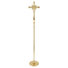 Processional Crucifix, Solid brass Processional Crucifix 65-1/4