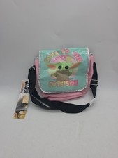 Star Wars The Mandalorian Baby Yoda Come To The Cute Side Satchel Bag Pink Blue picture