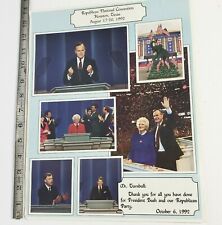 Republican National Convention Official small poster Bush, Quayle, Reagan 1992 picture