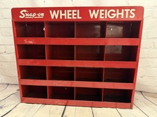Vintage Snap-On Wheel Weight Display Rack Red Shelf Cabinet Gas Oil Shop USA picture