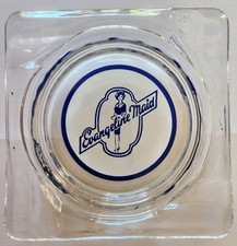 Evangeline Maid Bread vintage glass ashtray USA Louisiana Lafayette advertising picture