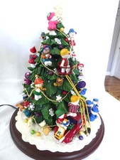 DANBURY MINT Snowman Village Christmas Tree, Lights Work, construction workers picture