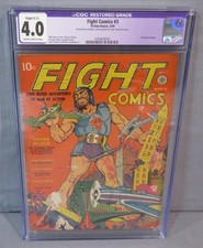 FIGHT COMICS #3 (Classic Cover) CGC 4.0 VG Fiction House 1940 picture