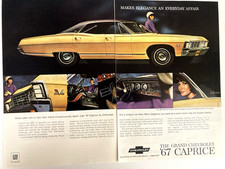 1967 Chevrolet Caprice Custom Sedan Two Page Print Ad Everyday Affair picture