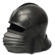 Halloween Helmet Medieval Steel Cosplay helmet Knight Viking Bellows picture
