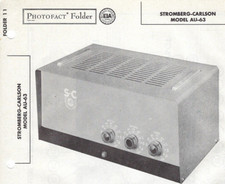 1957 STROMBERG-CARLSON AU63 Amplifier Photofact MANUAL Vintage Tube Amp AU-63 picture